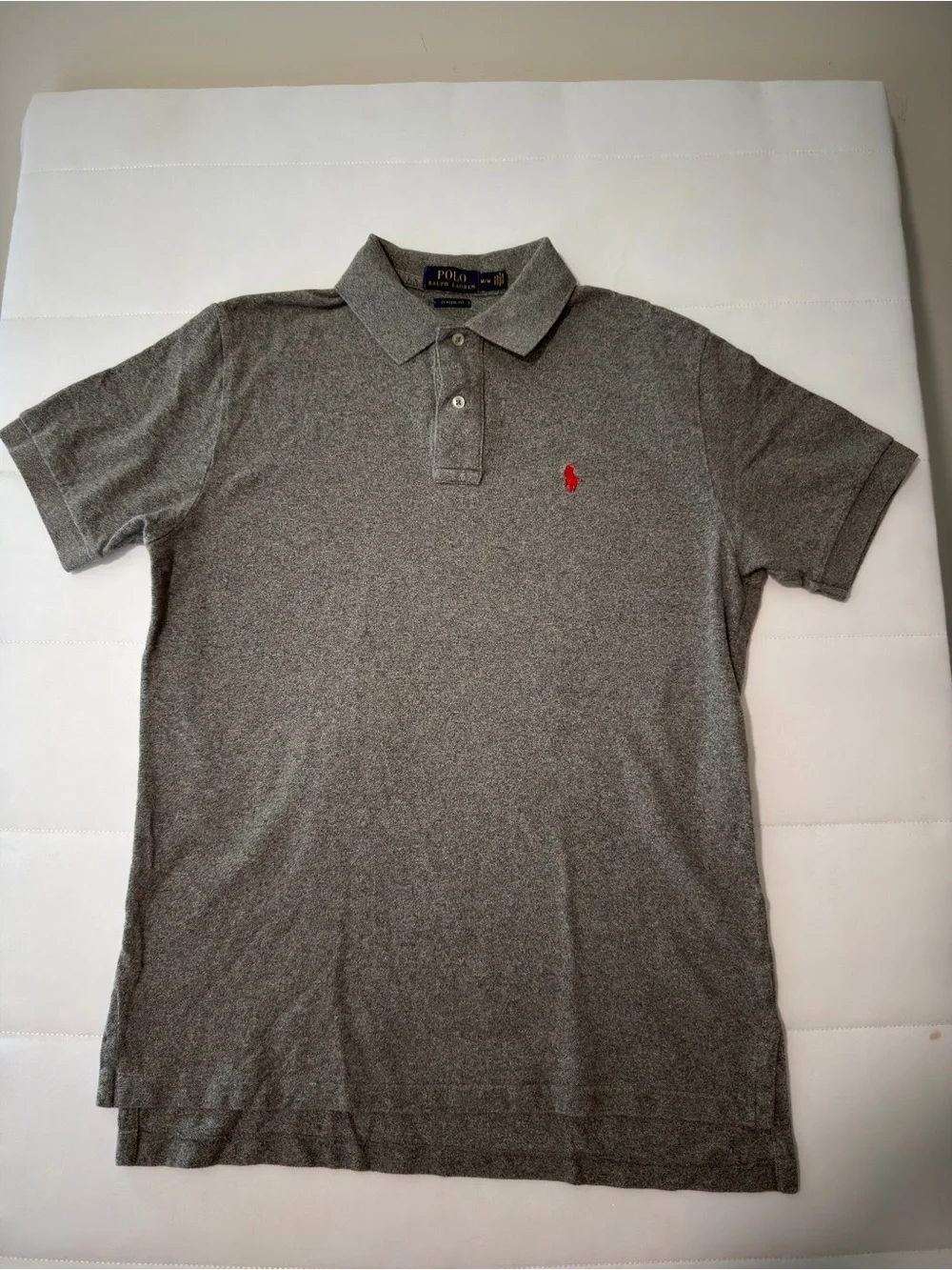 Polo Ralph Lauren Classic Fit Gray Men's Polo Shirt M Short Sleeve Cotton M